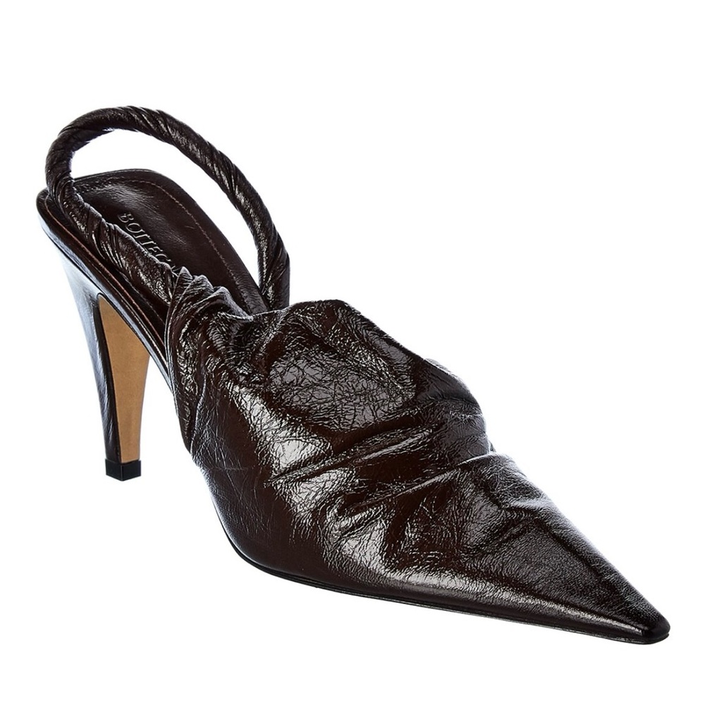Bottega Veneta
NEW! Twist Patent Leather Slingback Pumps
Chocolate Spread, 38(8)